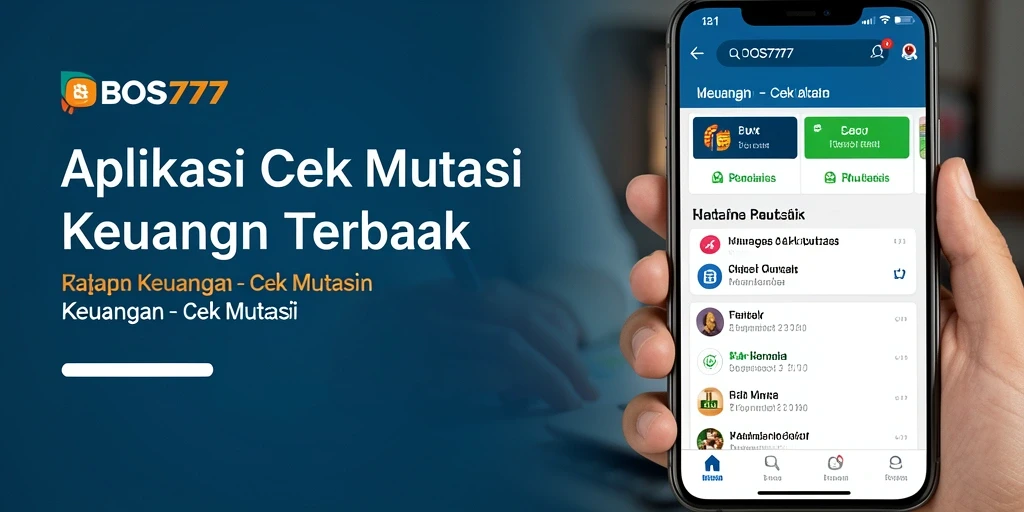 Screenshot aplikasi BOS777 menampilkan antarmuka Cek Mutasi yang bersih dan informatif.