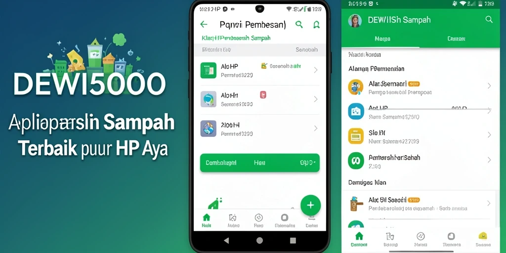 Tampilan antarmuka utama DEWI5000 untuk pembersihan sampah yang efisien.