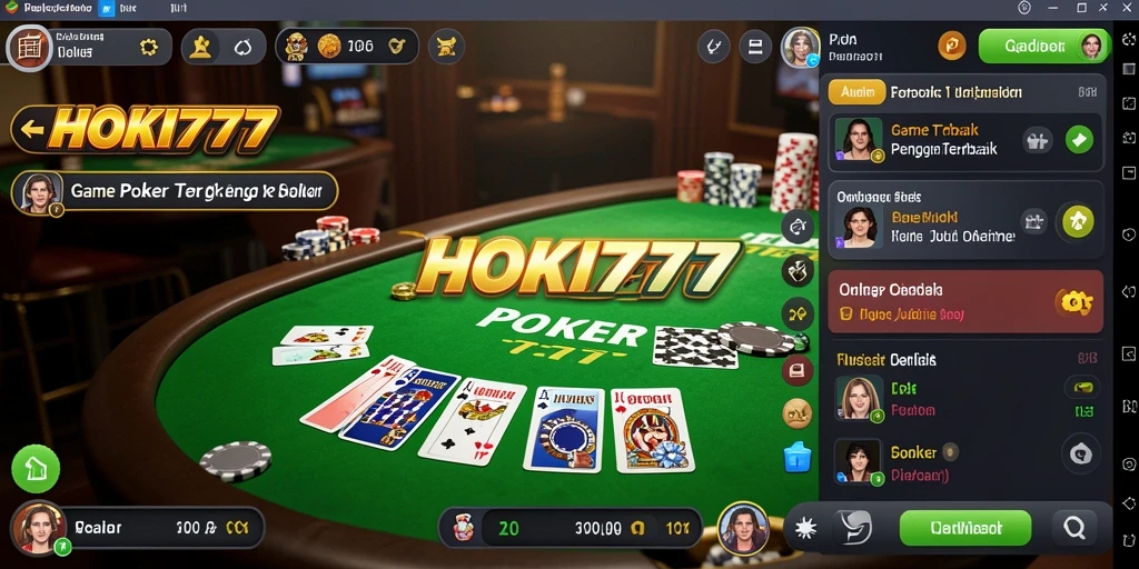 Antarmuka HOKI777 yang menarik dan fungsional untuk bermain poker.