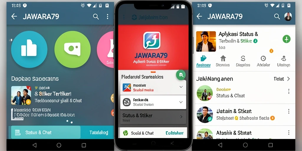 Tampilan antarmuka aplikasi JAWARA79 yang menarik dan mudah digunakan.