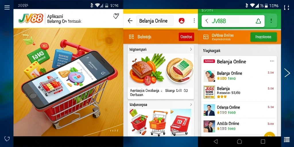 Tampilan antarmuka aplikasi JV88 yang sederhana dan menarik.