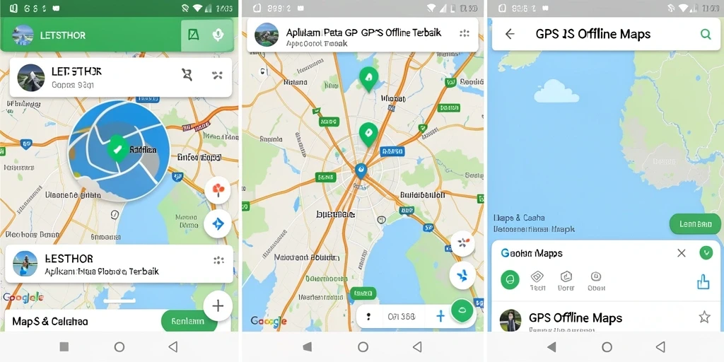 Tampilan antarmuka LETSTHOR untuk navigasi GPS offline yang intuitif.
