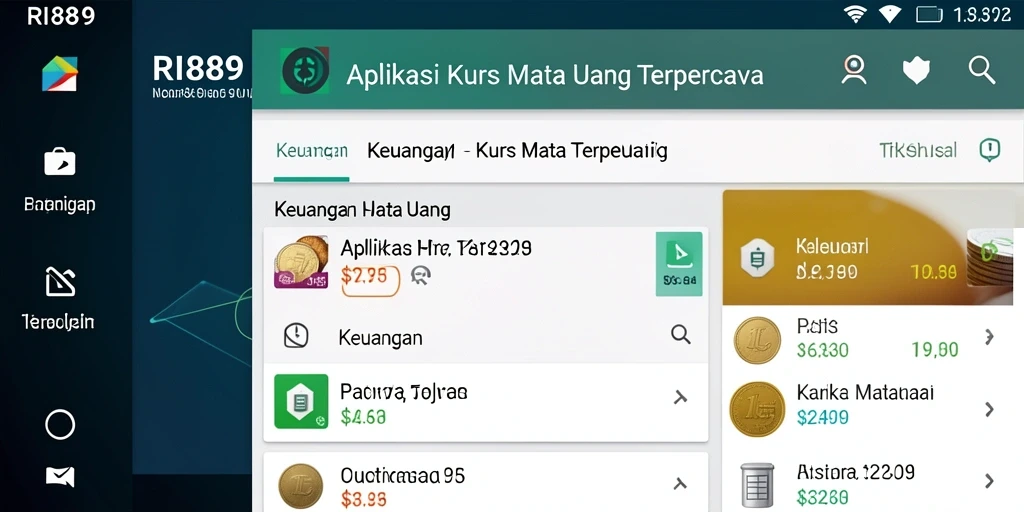 Antarmuka pengguna aplikasi Kurs Mata Uang RI889 yang intuitif dan informatif.