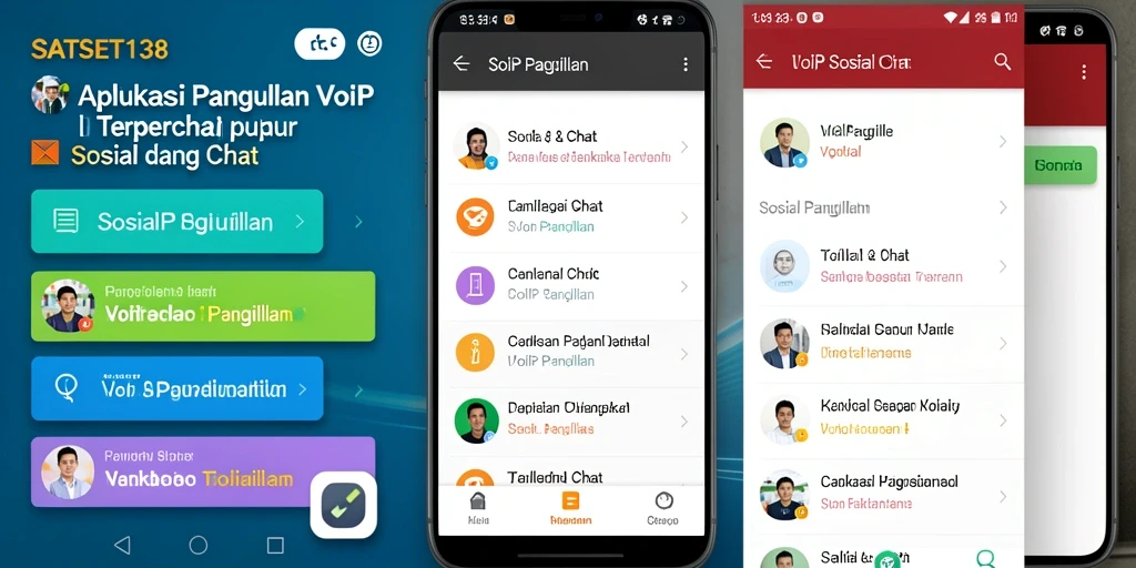 Antarmuka SATSET138 yang memudahkan panggilan VoIP.