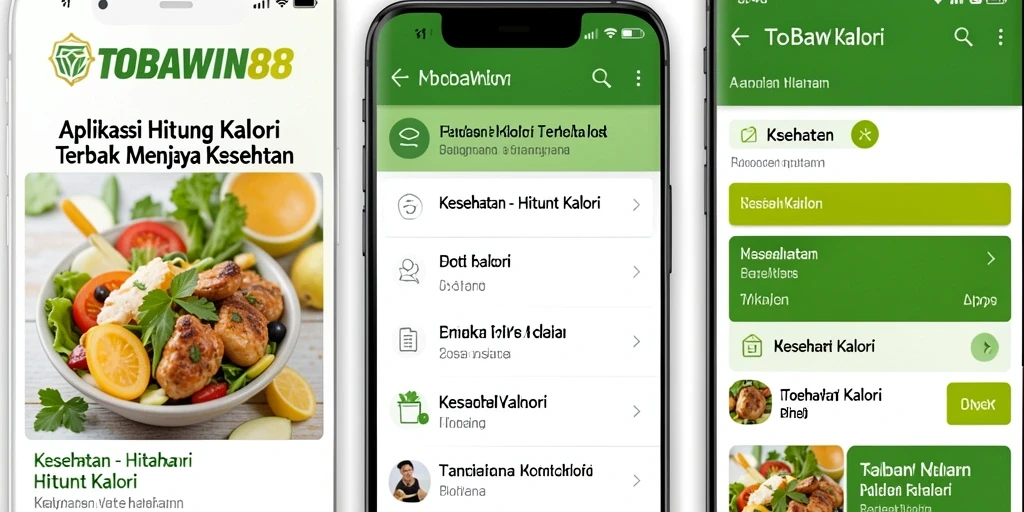 Tampilan antarmuka utama TOBAWIN88 dengan fitur Hitung Kalori yang mudah digunakan.